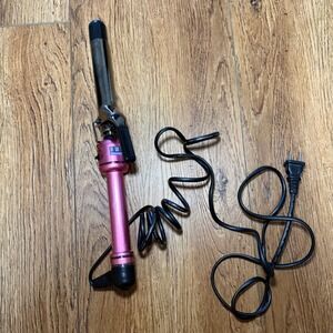 Hot Shot Tools‎ Helen of Troy 1" Curling Iron Pink SS11825 Adjustable Heat 450F